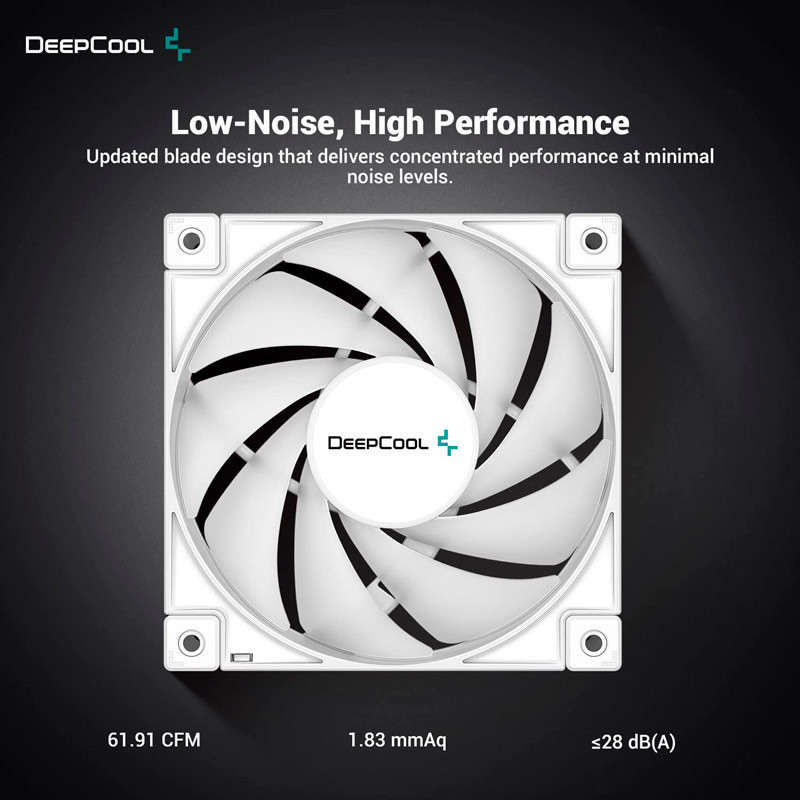 فن کیس دیپ کول DeepCool FC120 ARGB White 12*12 بسته 3 عددی