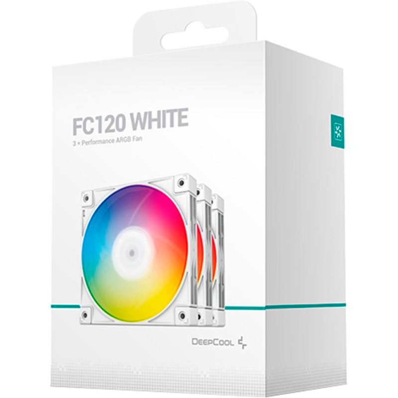 فن کیس دیپ کول DeepCool FC120 ARGB White 12*12 بسته 3 عددی