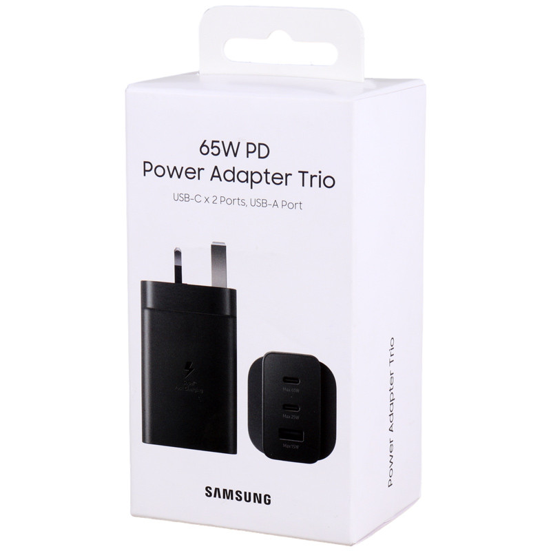 کلگی فست شارژ Samsung Trio EP-T6530NBEGAE 3Pin 3Port 3A PD 65W