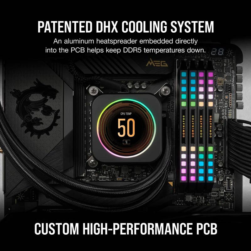 رم کامپیوتر Corsair Dominator Platinum RGB DDR5 64GB 5200MHz CL40 Dual