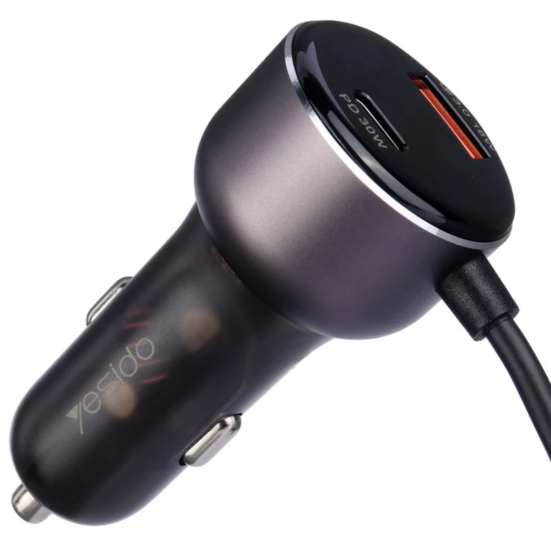 شارژر فندکی فست شارژ Yesido Y58 3A QC3.0 PD 30W