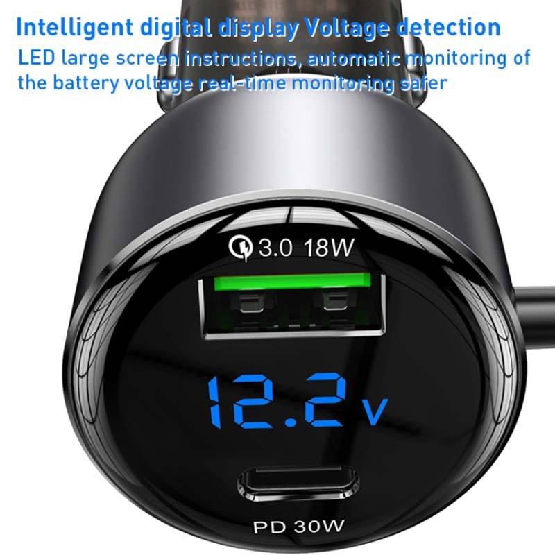 شارژر فندکی فست شارژ Yesido Y58 3A QC3.0 PD 30W