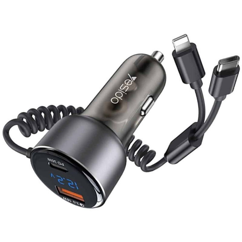 شارژر فندکی فست شارژ Yesido Y58 3A QC3.0 PD 30W