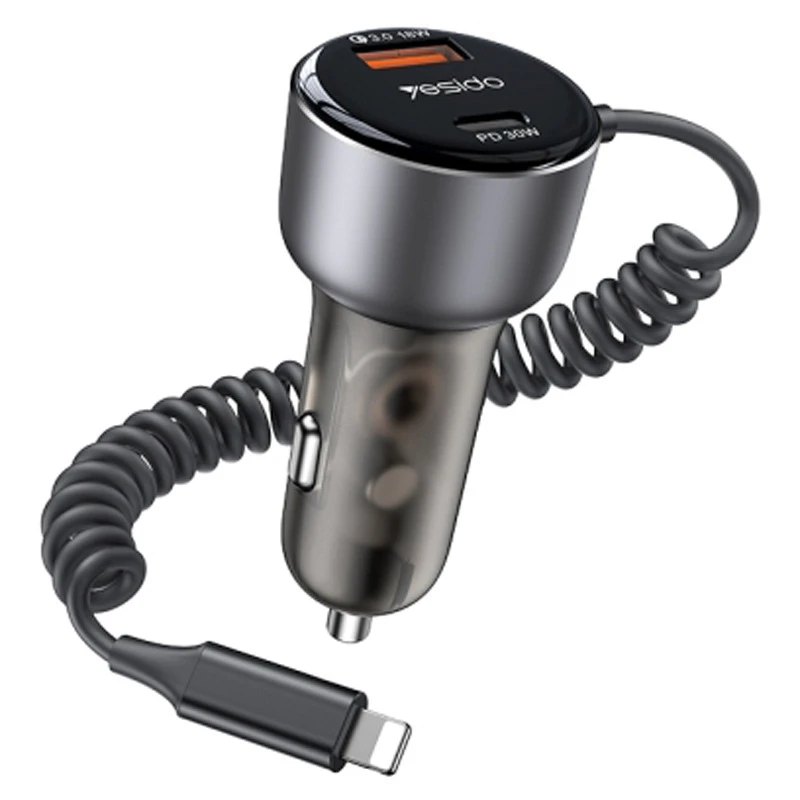 شارژر فندکی فست شارژ Yesido Y57 3A QC3.0 PD 50W