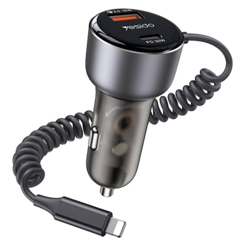 شارژر فندکی فست شارژ Yesido Y57 3A QC3.0 PD 50W