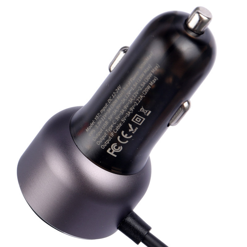 شارژر فندکی فست شارژ Yesido Y57 3A QC3.0 PD 50W