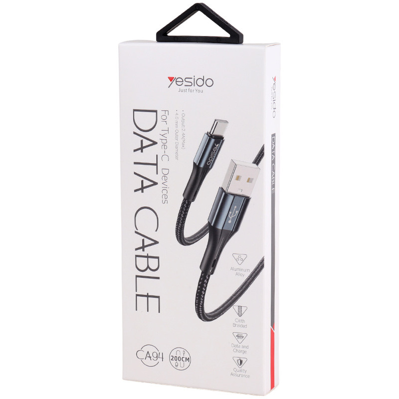 کابل تایپ سی فست شارژ Yesido CA94 2.4A 2m