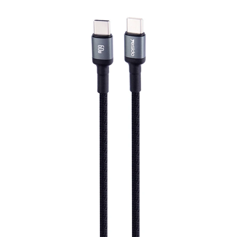 کابل تبدیل فست شارژ Yesido Type-C To Type-C CA78 60w 1.2m