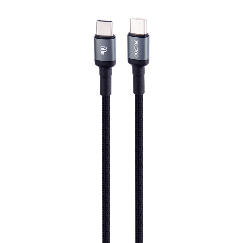 کابل تبدیل فست شارژ Yesido Type-C To Type-C CA78 60w 1.2m