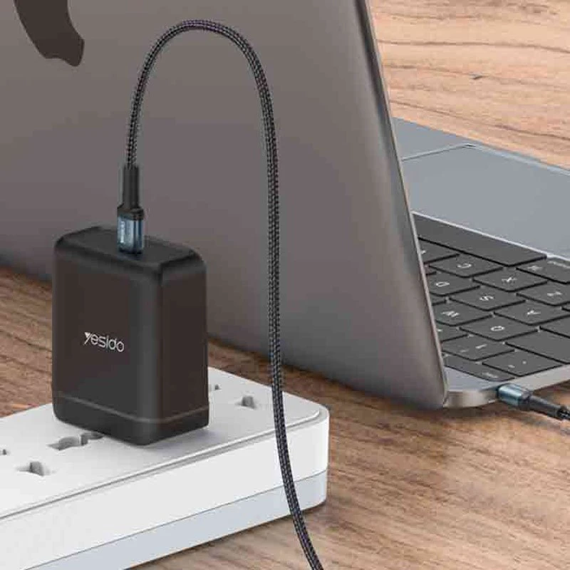کابل تبدیل فست شارژ Yesido Type-C To Type-C CA78 60w 1.2m