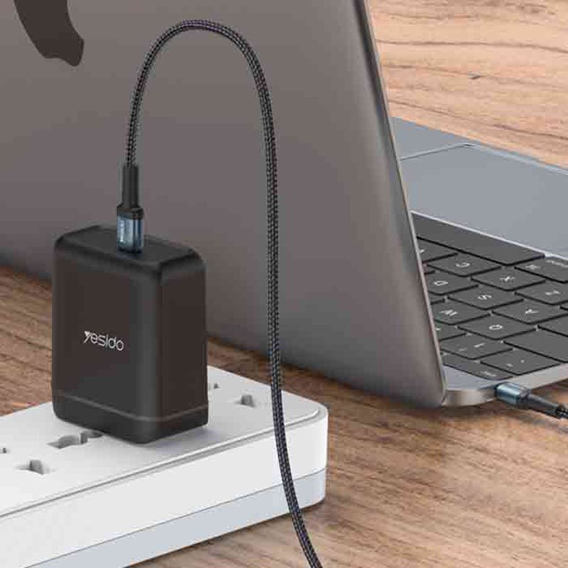 کابل تبدیل فست شارژ Yesido Type-C To Type-C CA78 60w 1.2m