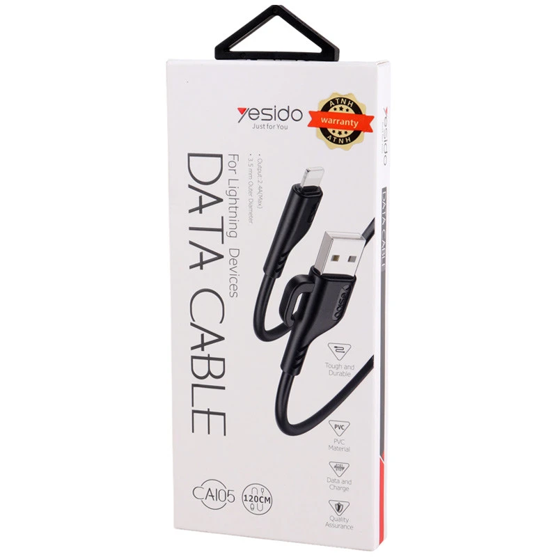 کابل آیفونی فست شارژ Yesido CA105 1.2m