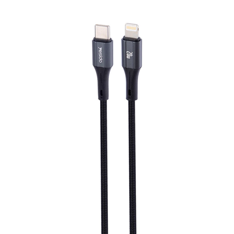 کابل تبدیل فست شارژ Yesido CA95 Type-C To Lightning PD 20W 1.2m