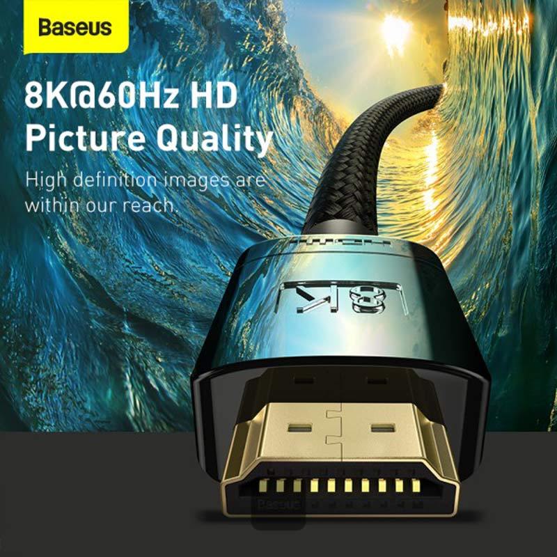 کابل Baseus High Definition Series WKGQ000101 HDMI V2.1 8K 2m
