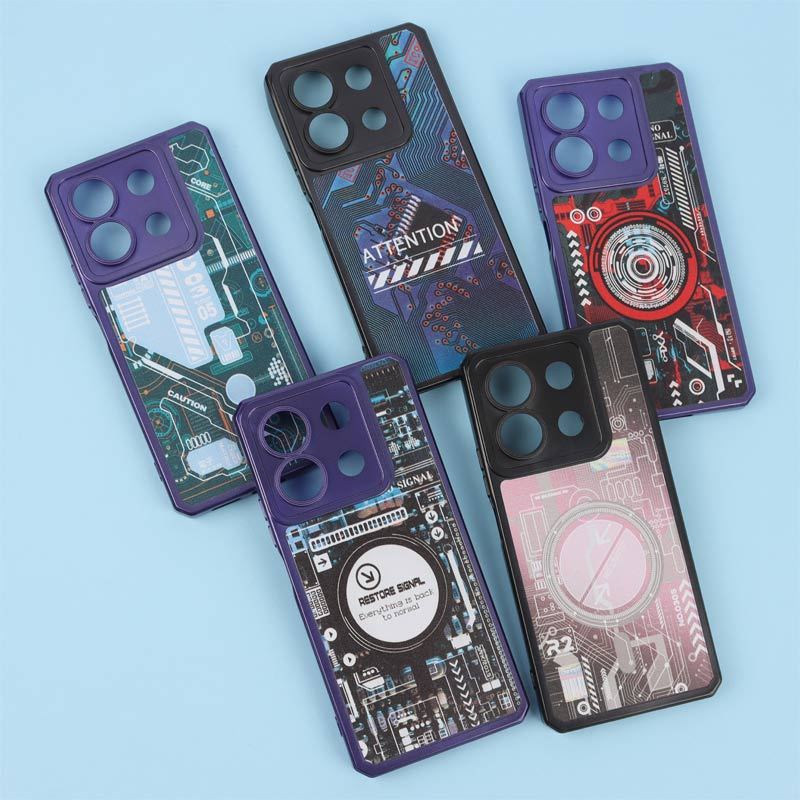 قاب ژله ای طرح دار مگ سیف محافظ لنزدار Xiaomi Poco X6