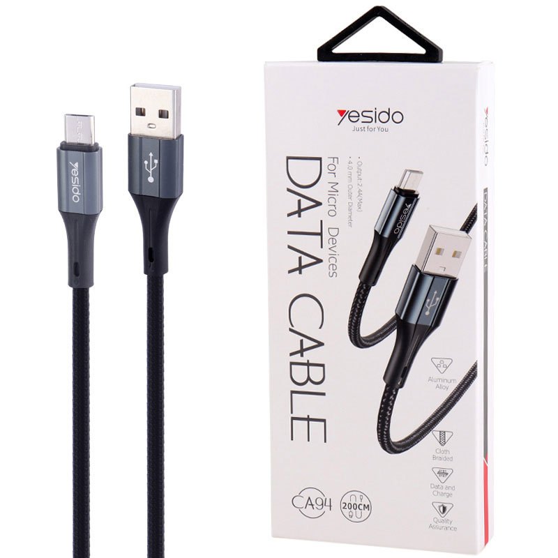 کابل میکرو یو اس بی فست شارژ Yesido CA94 2m