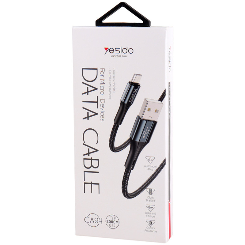 کابل میکرو یو اس بی فست شارژ Yesido CA94 2m