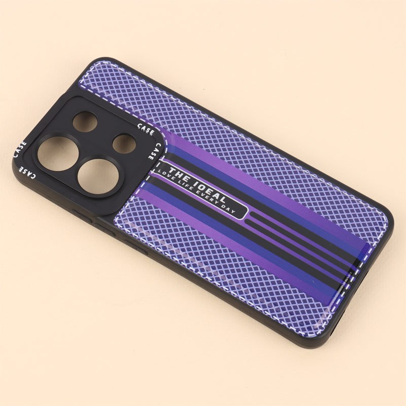 قاب ژله ای Case طرح دوخت محافظ لنزدار Xiaomi Redmi Note 13 4G