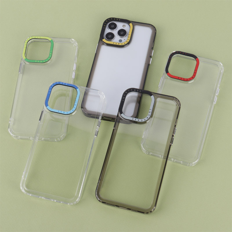 قاب PC پشت شفاف Lucky Case دور رنگی iPhone 13 Pro Max