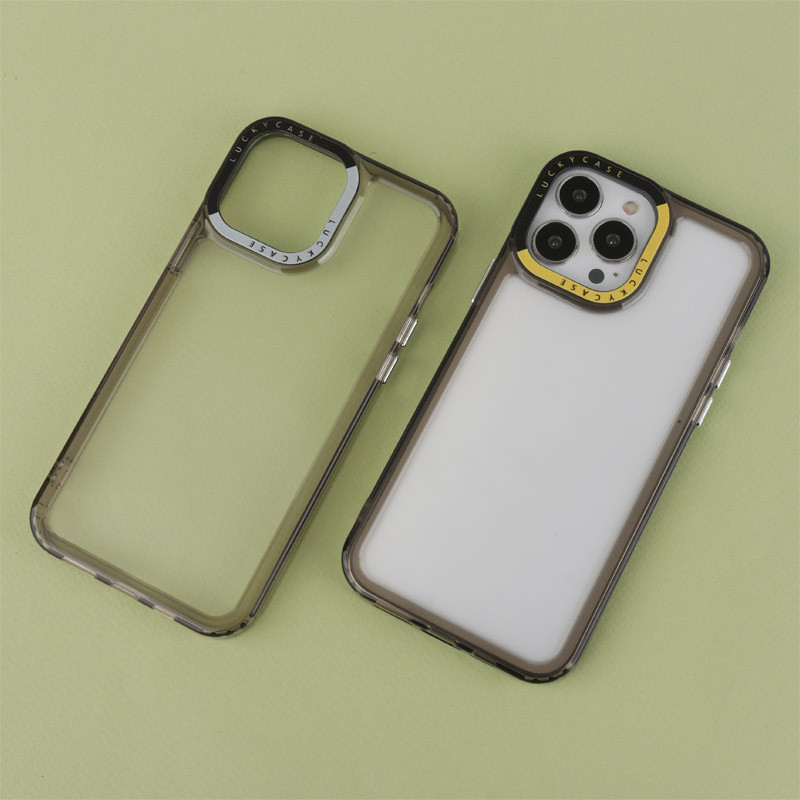 قاب PC پشت شفاف Lucky Case دور رنگی iPhone 13 Pro Max