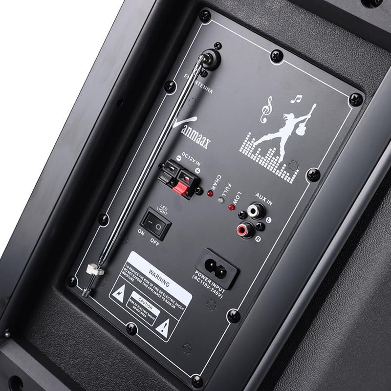 اسپیکر چمدانی بلوتوثی رم و فلش خور Vanmaax MAX-1000 + میکروفون و ریموت کنترل