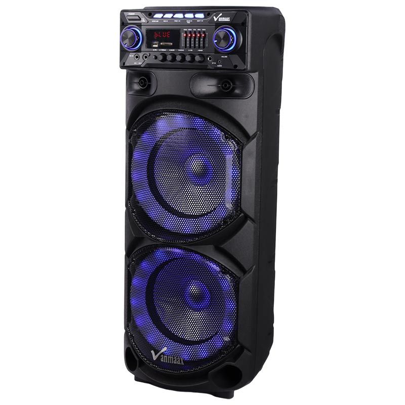 اسپیکر چمدانی بلوتوثی رم و فلش خور Vanmaax MAX-1000 + میکروفون و ریموت کنترل
