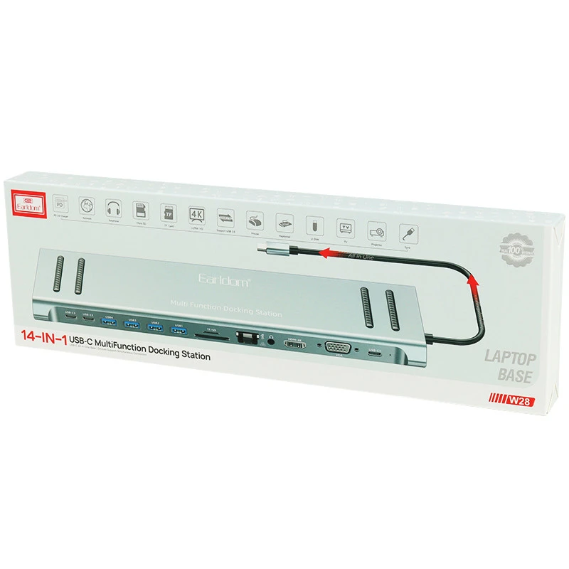 هاب 14 پورت Type-C ارلدام ET-W28
