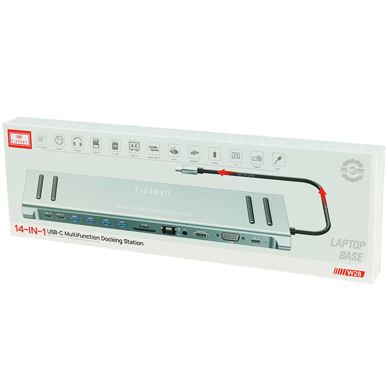 هاب 14 پورت Type-C ارلدام ET-W28