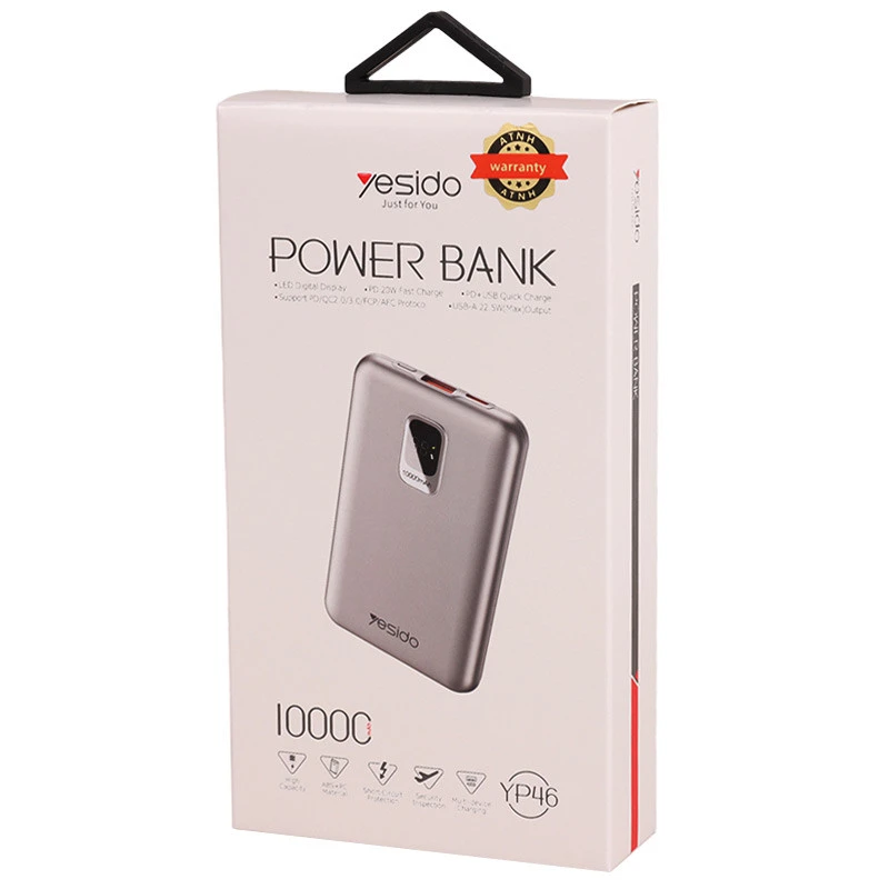 پاور بانک فست شارژ یسیدو YP46 QC3.0 PD 22.5W ظرفیت 10000 میلی آمپر ساعت