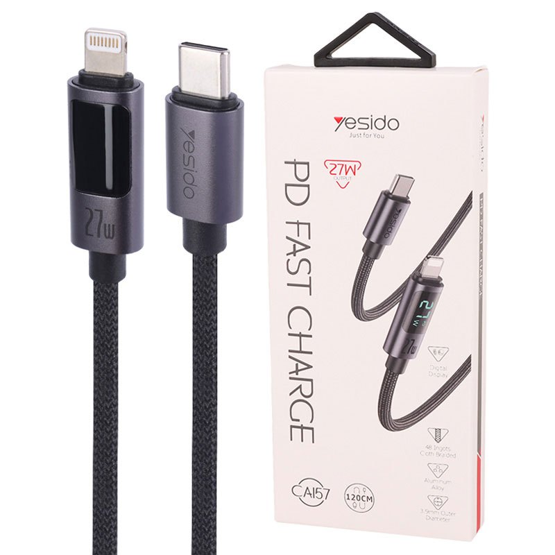 کابل تبدیل فست شارژ Yesido CA157 Type-C To Lightning PD 27W 1.2m