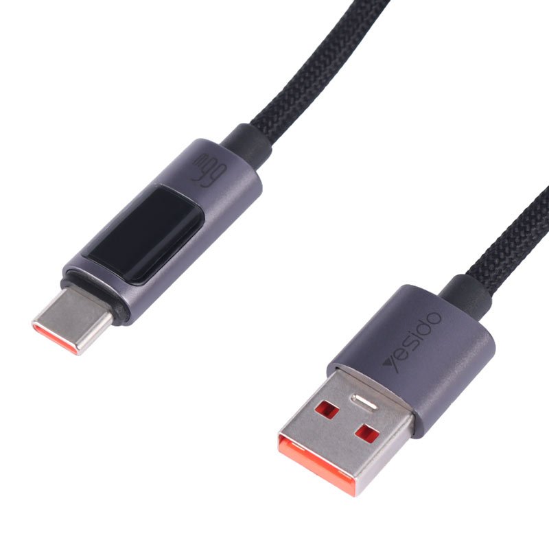 کابل تایپ سی فست شارژ Yesido CA122C 66W QC 1.2m