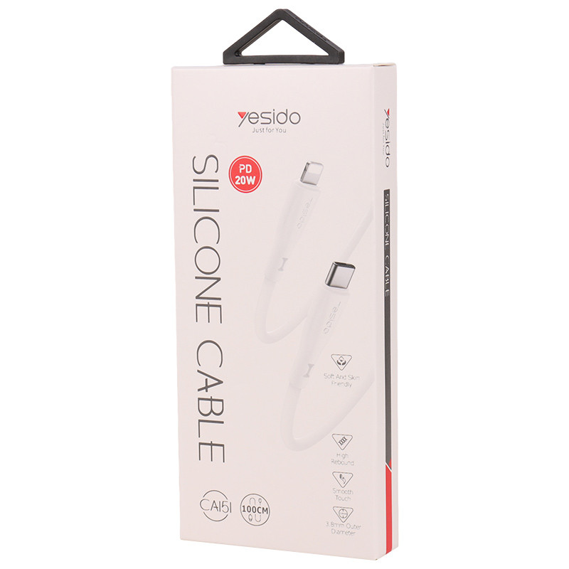 کابل تبدیل فست شارژ Yesido CA151 Type-C to Lightning PD 20W 1m