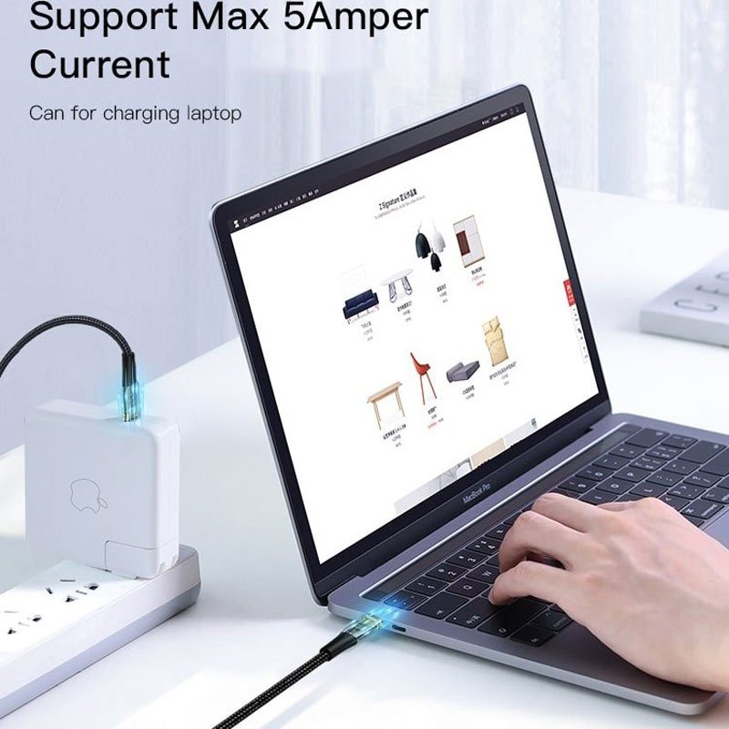 کابل تبدیل فست شارژ Yesido CA103 Type-C To Type-C PD 100W 1.2m
