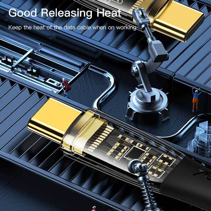 کابل تبدیل فست شارژ Yesido CA103 Type-C To Type-C PD 100W 1.2m