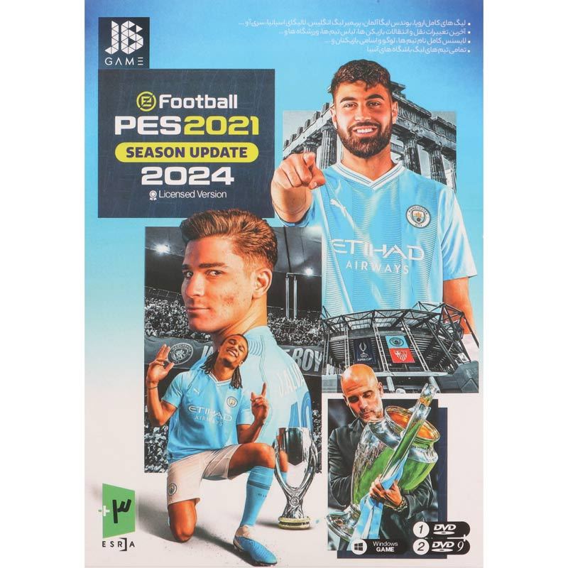 بازی eFootball PES 2021 Season Update 2024 2DVD9 + 1DVD5 JB.TEAM مناسب برای PC