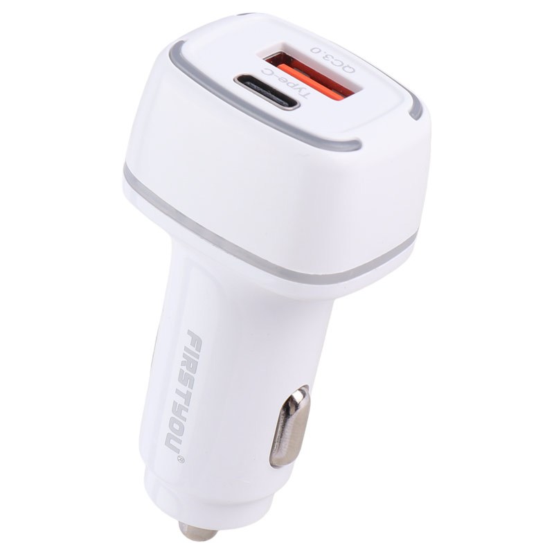 شارژر فندکی فست شارژ Firstyou F022 QC3.0 PD 3A 20W