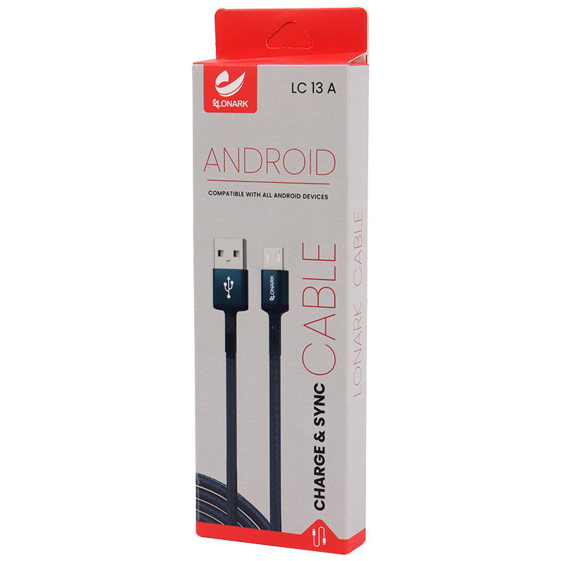 کابل میکرو یو اس بی Lonark LC13A 2.1A 1.1m
