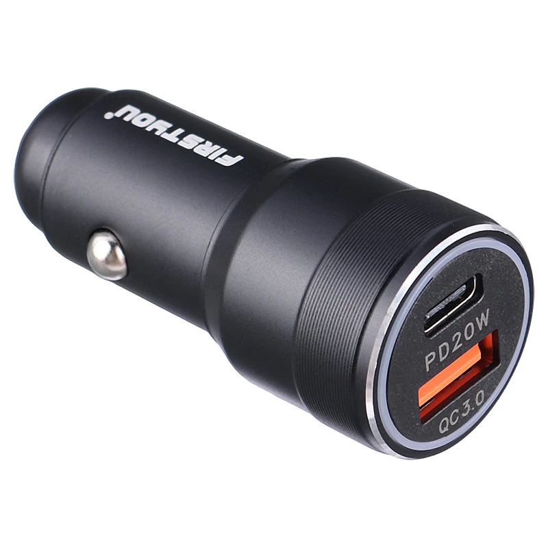 شارژر فندکی فست شارژ Firstyou F024 QC3.0 PD 3A 38W