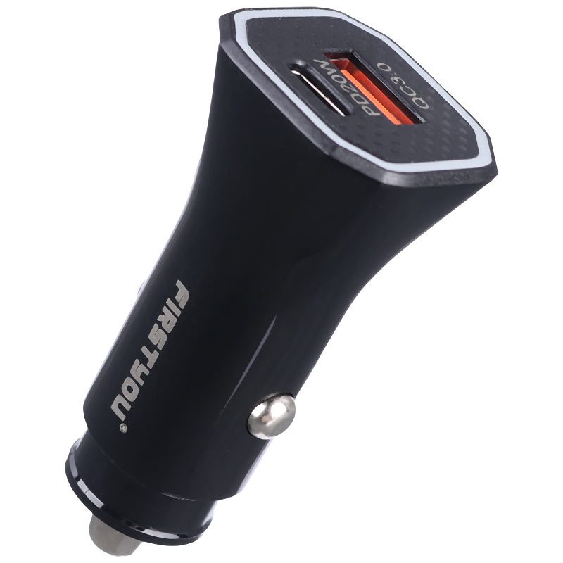 شارژر فندکی فست شارژ Firstyou F053 QC3.0 PD 3A 20W