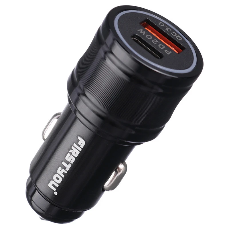 شارژر فندکی فست شارژ Firstyou F026 3A QC3.0 PD 20W