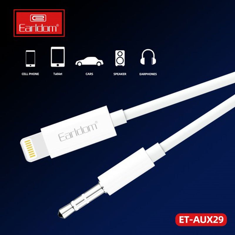 کابل تبدیل Earldom AUX29 AUX To Lightning 1m