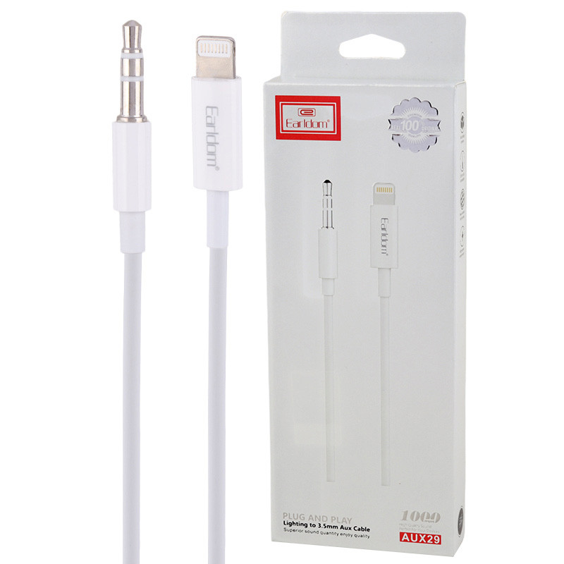 کابل تبدیل Earldom AUX29 AUX To Lightning 1m