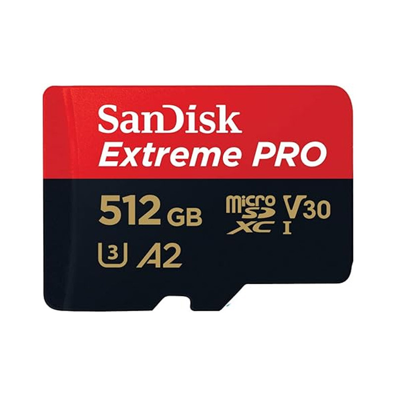 رم میکرو 512 گیگ سن دیسک SanDisk Extreme Pro A2 V30 U3 200MB/s + خشاب