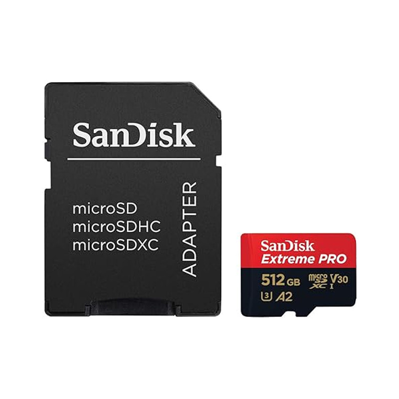 رم میکرو 512 گیگ سن دیسک SanDisk Extreme Pro A2 V30 U3 200MB/s + خشاب