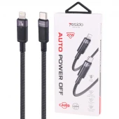 کابل تبدیل فست شارژ Yesido CA159 Type_C To Lightning PD 27W 1.2m