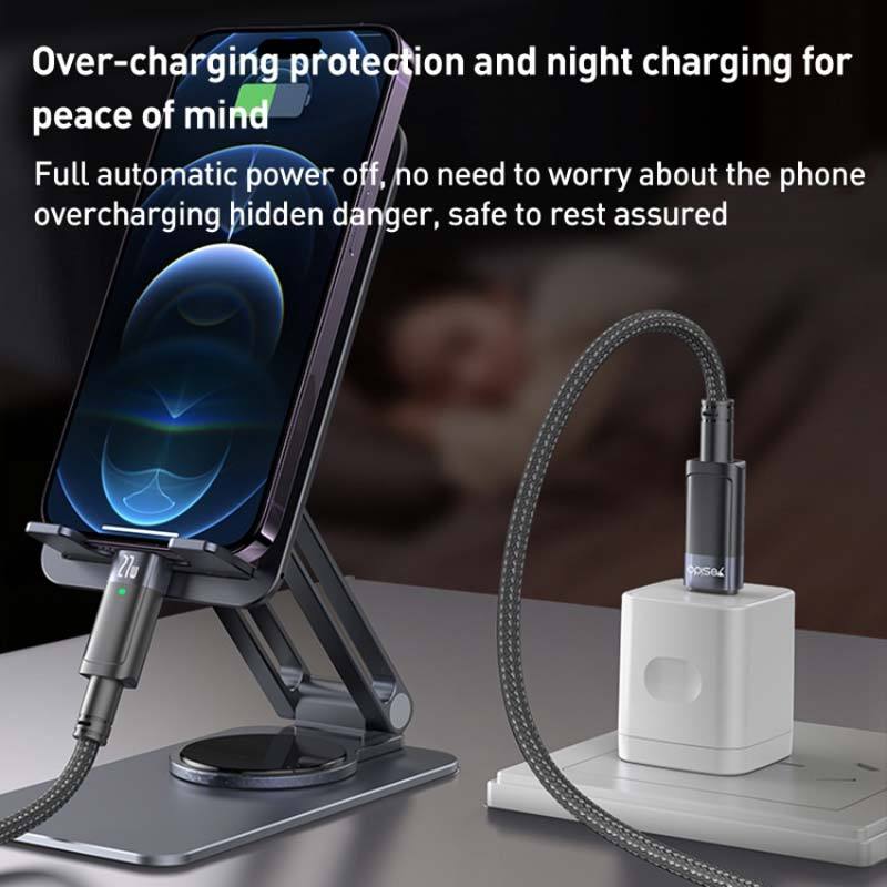 کابل تبدیل فست شارژ Yesido CA159 Type_C To Lightning PD 27W 1.2m
