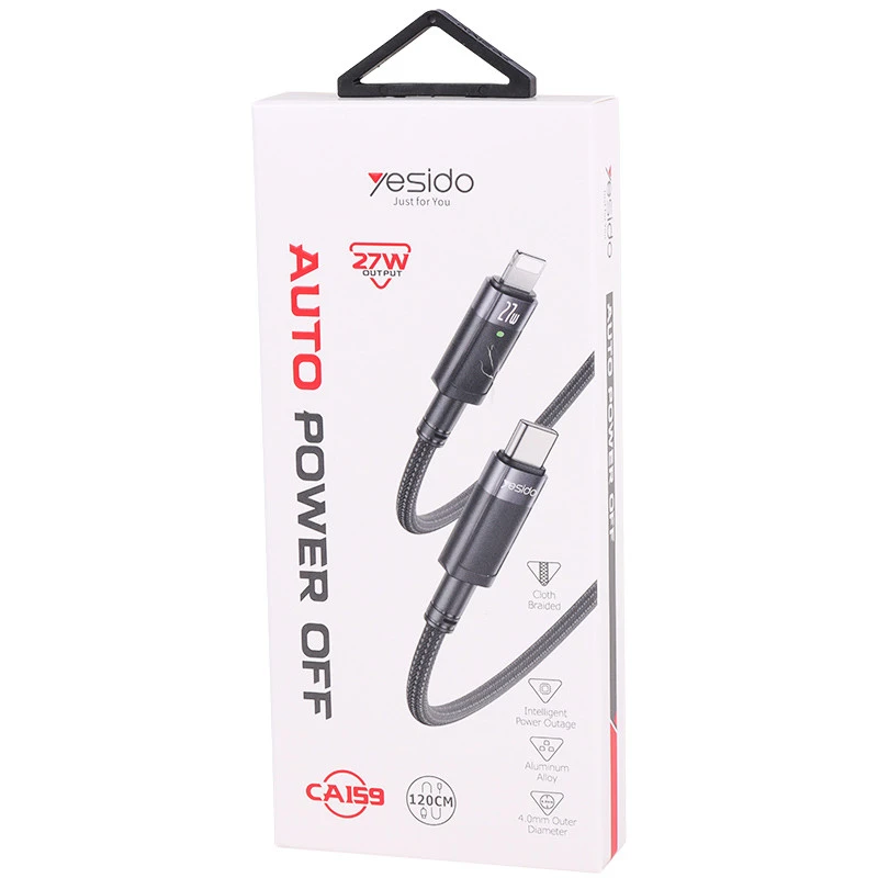 کابل تبدیل فست شارژ Yesido CA159 Type_C To Lightning PD 27W 1.2m