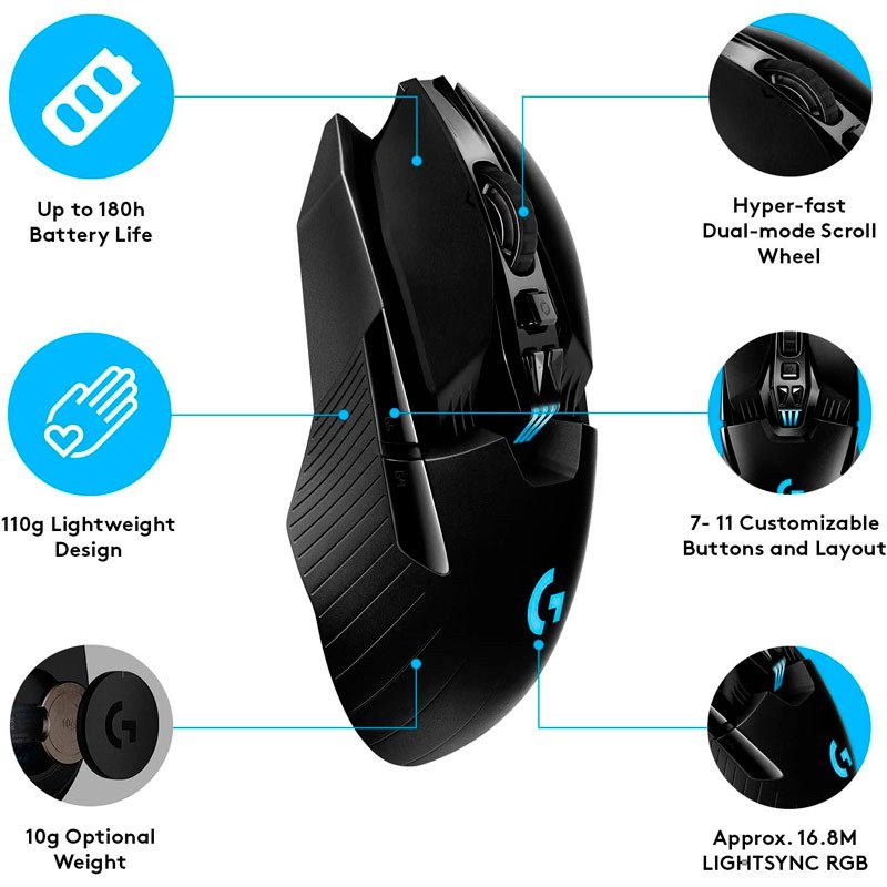 موس بی سیم گیمینگ Logitech G G903