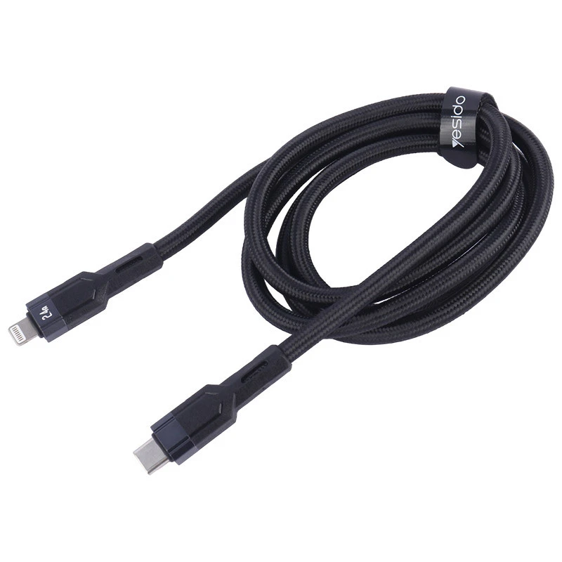 کابل تبدیل فست شارژ Yesido CA107 Type-C To Lightning PD 2.4A 1.2m
