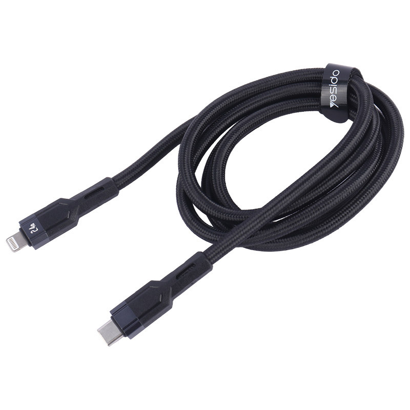 کابل تبدیل فست شارژ Yesido CA107 Type-C To Lightning PD 2.4A 1.2m
